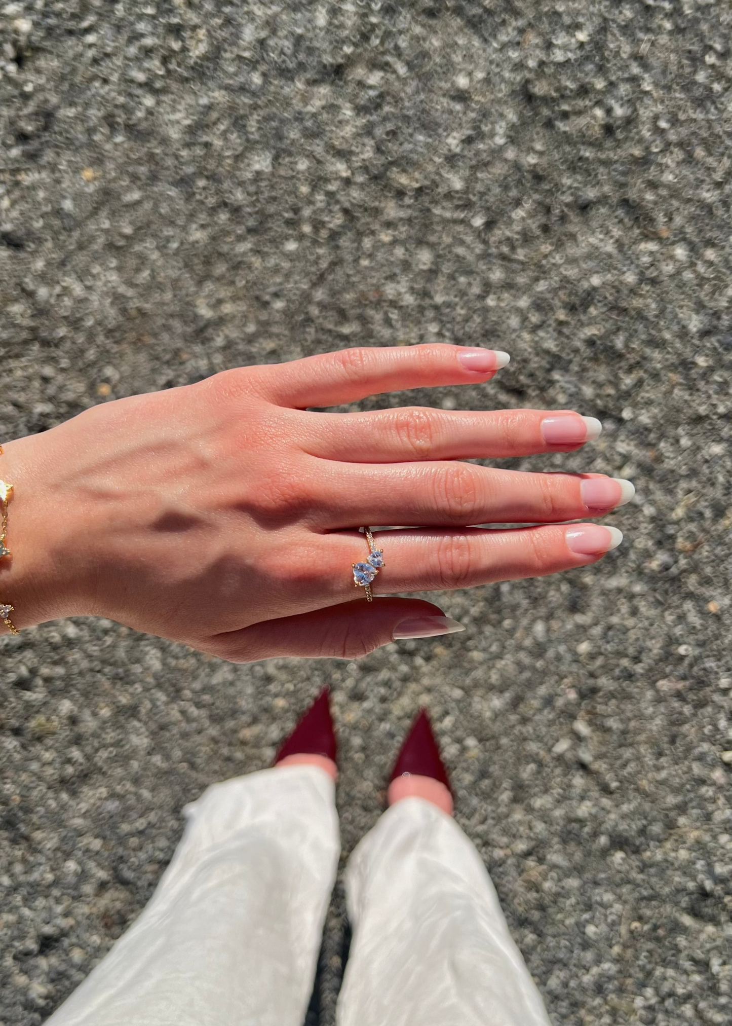 Bague coeur duo